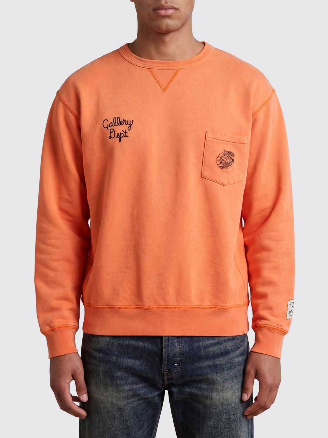 Sweatshirt Men color Orange