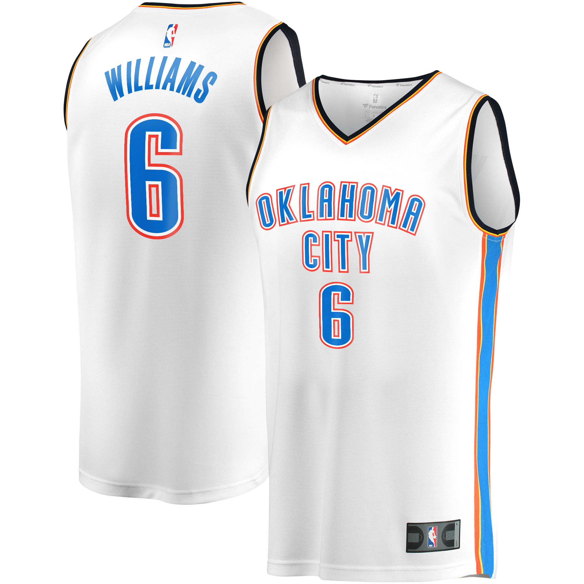 Youth Jaylin Williams White Oklahoma City Thunder Fast Break Player Jersey