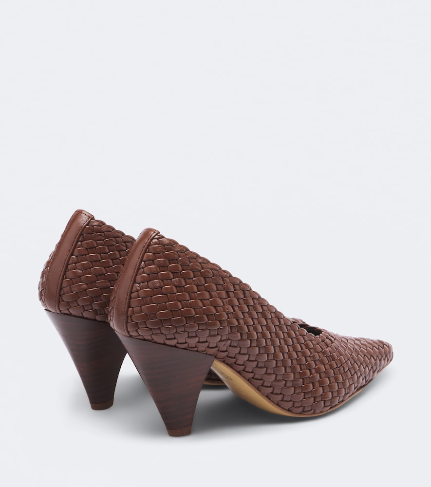 Samia woven leather pumps