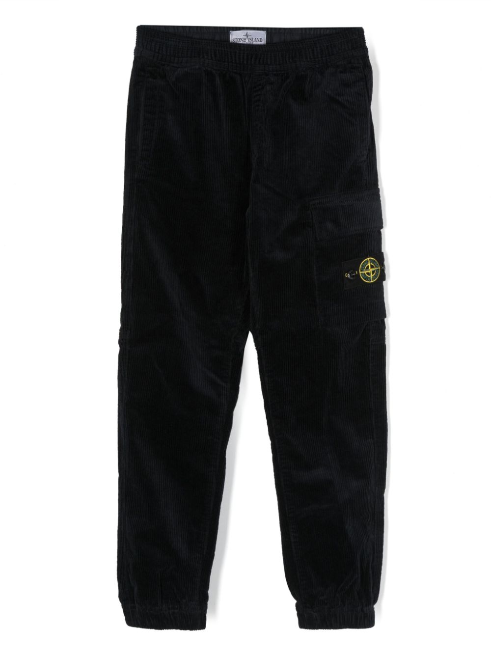 Compass-badge corduroy trousers - Neutrals