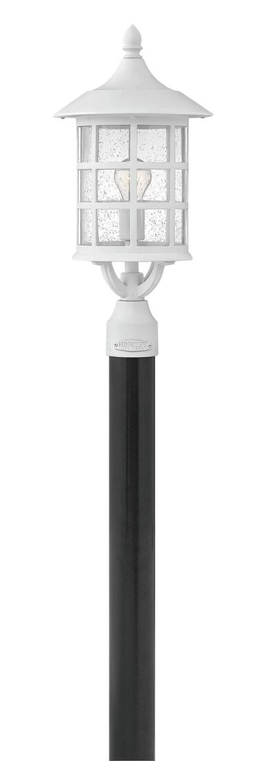 Classic White LED Post Top Pier Mount from the Freeport Collection