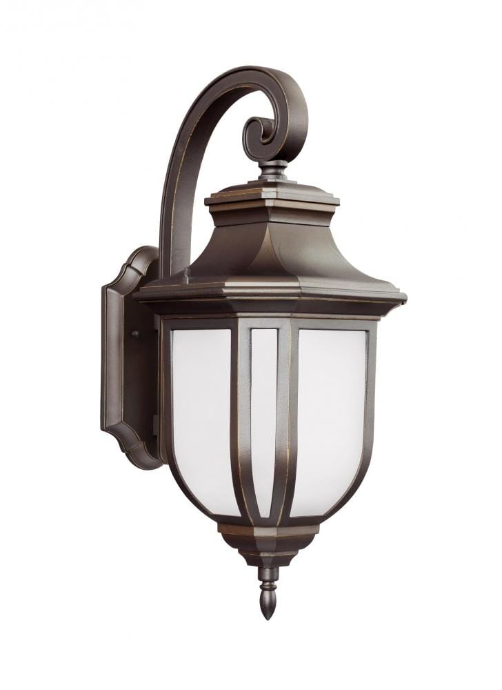 Antique Bronze One Light Outdoor Wall Lantern from the Childress Collection