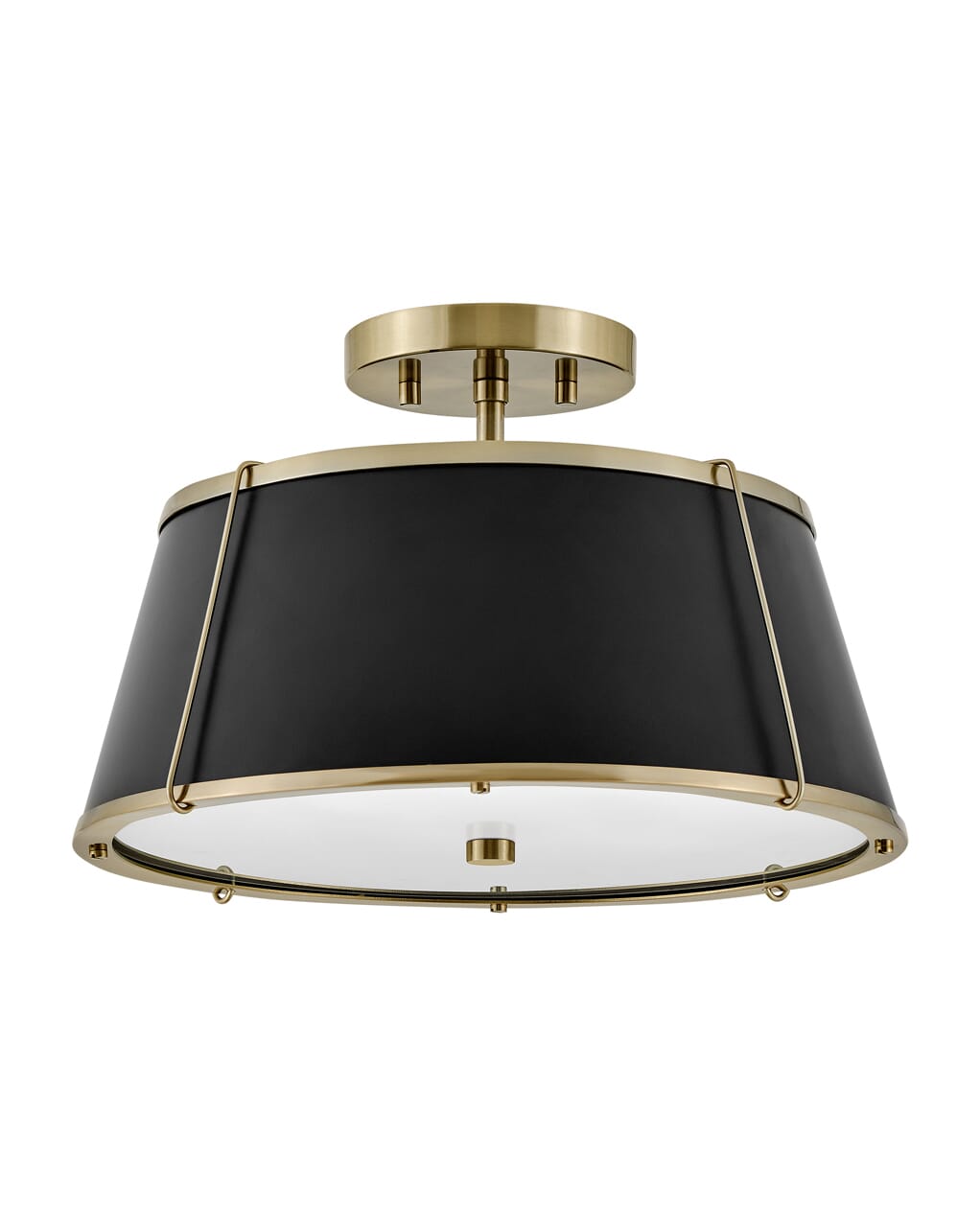 Warm Brass LED Semi-Flush Mount from the Clarke Collection