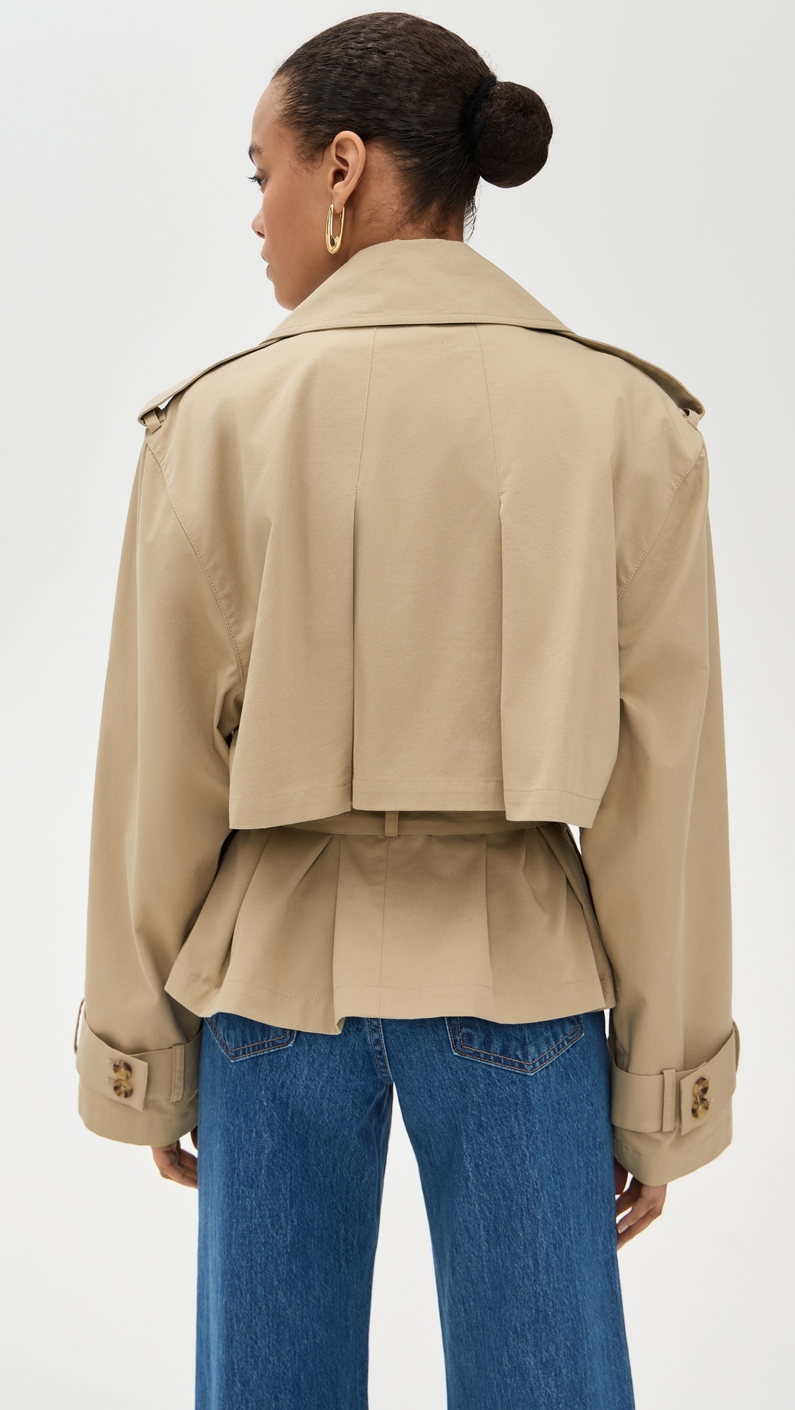 The Liz Cropped Trench Coat Camel