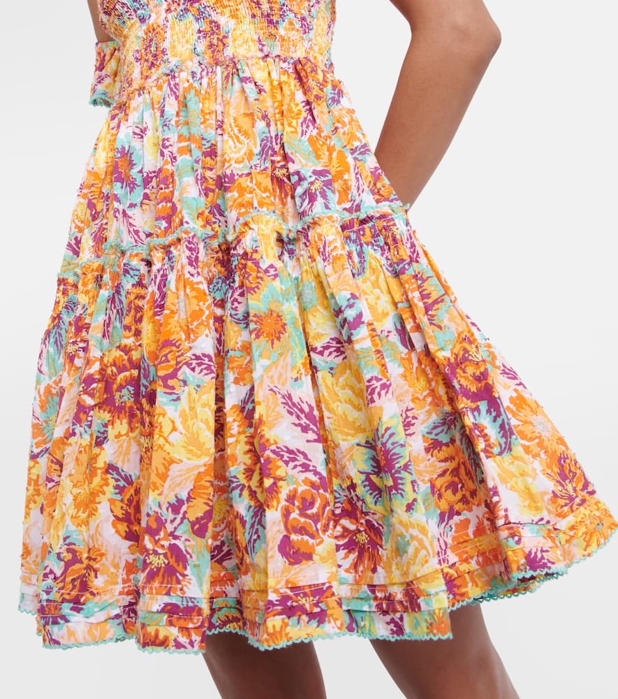 Aurora floral cotton minidress