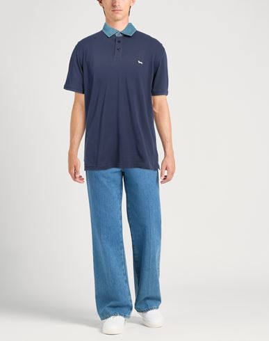 Harmont & Blaine Man Polo shirt Midnight blue Size 36 Cotton