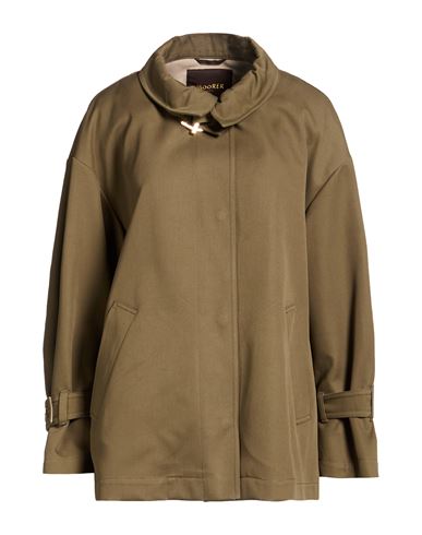 Woman Coat Military green Size 6 Polyester, Cotton, Silk