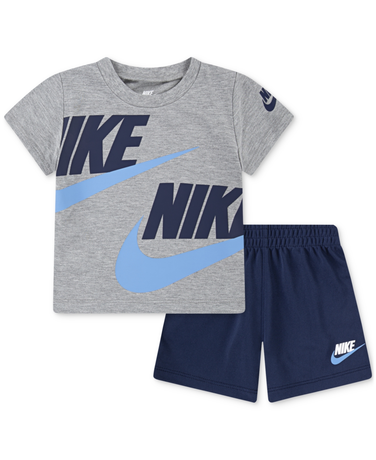 Baby Split Futura T-Shirt & Shorts, 2 Piece Set - Midnight Navy