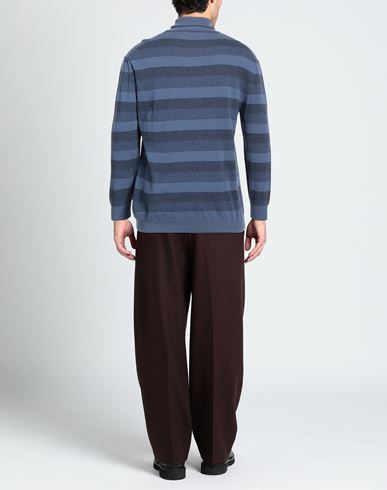 Cashmere Company Man Turtleneck Slate blue Size 42 Wool, Cashmere