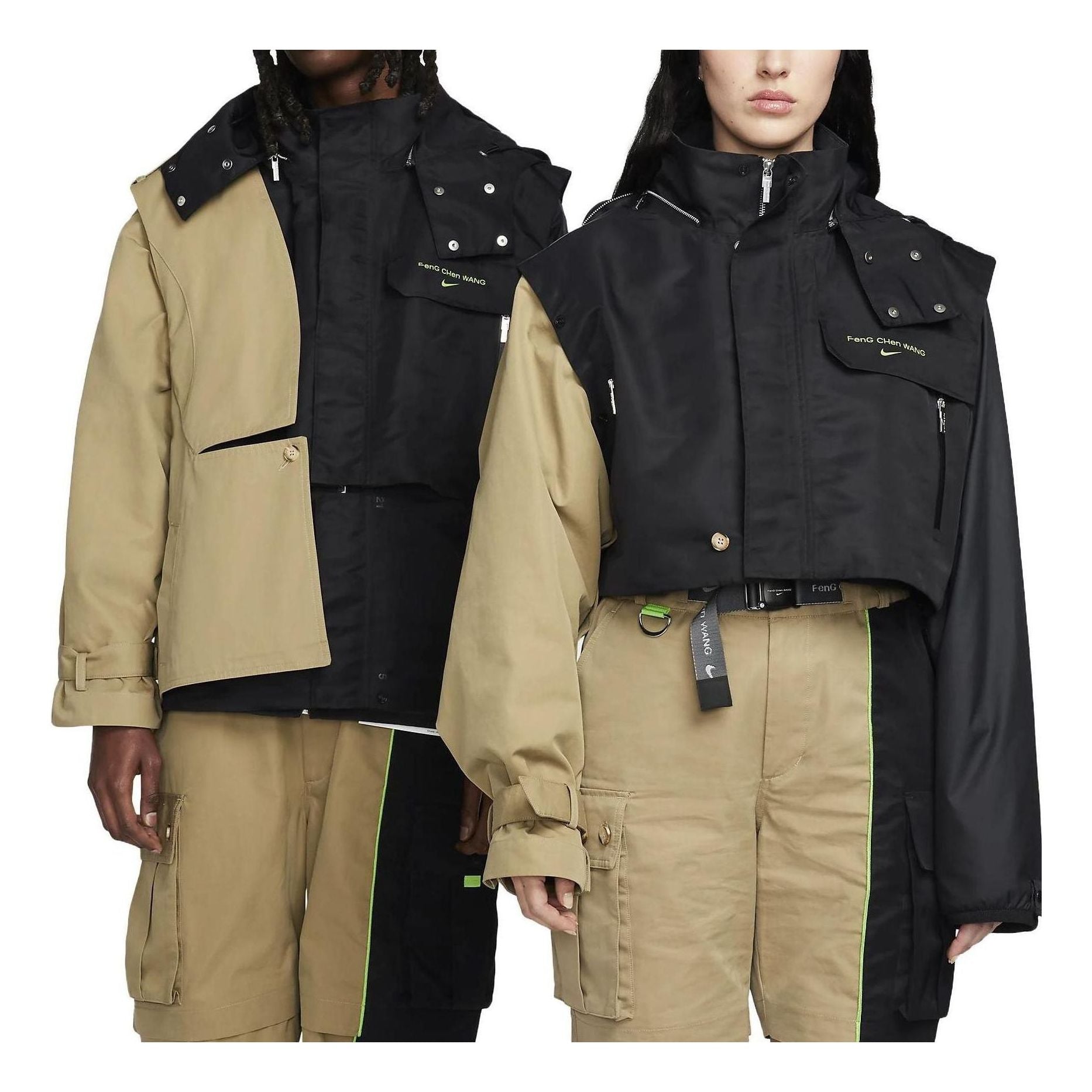 X Feng Chen Wang Transform Jacket 'Black khaki'
