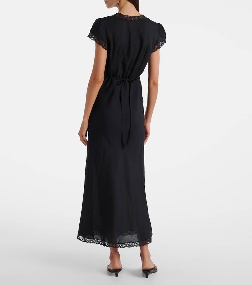Clarice lace-trimmed midi dress