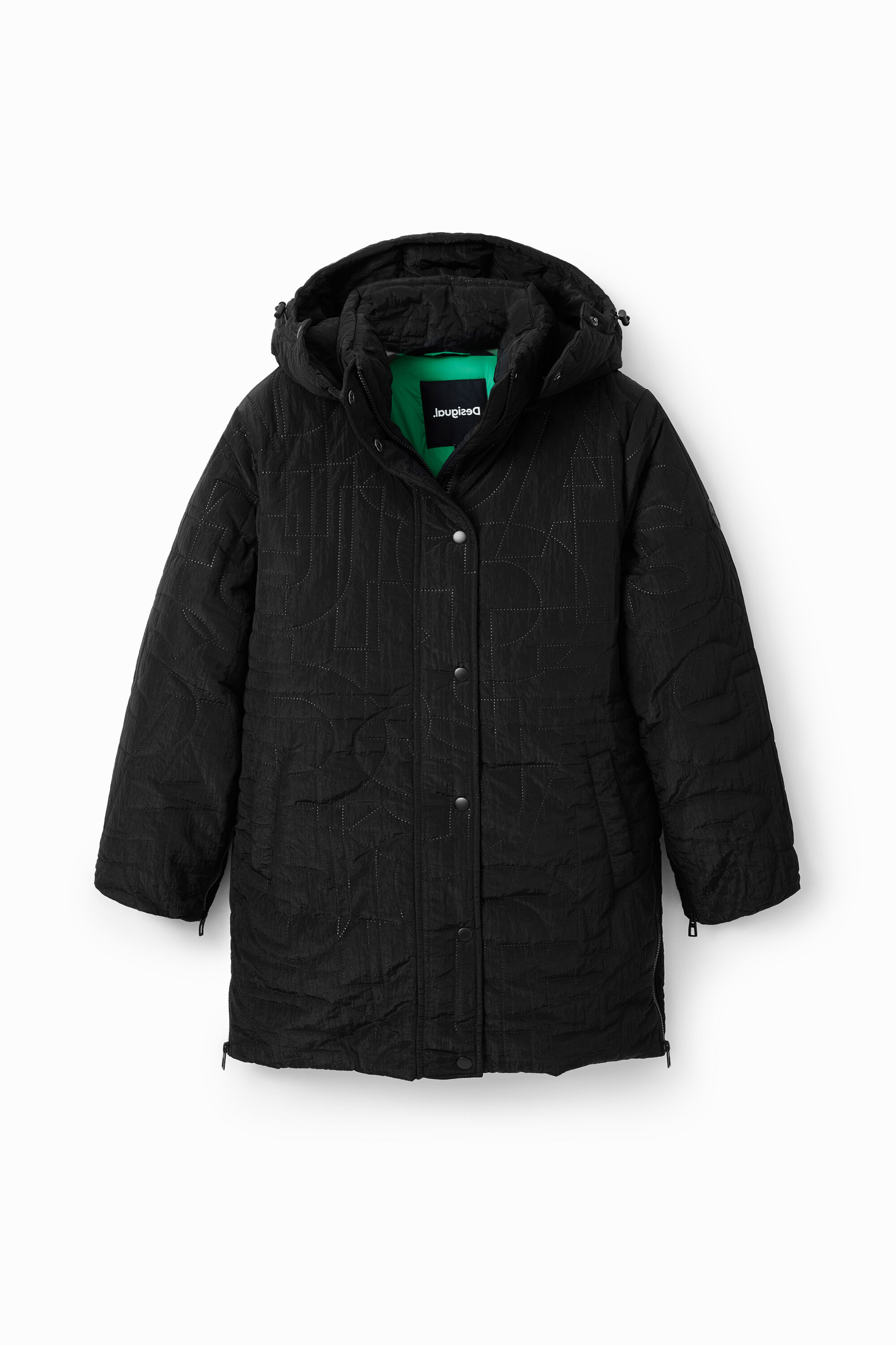 Padded zips coat