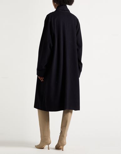 Woman Coat Navy Size 8 Virgin Wool, Polyamide, Cashmere