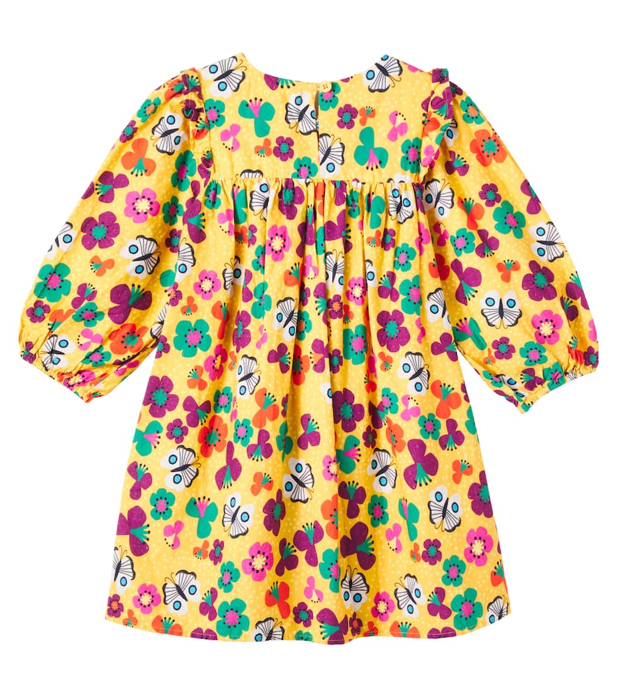 Fábula Printed ruffle-trimmed cotton dress