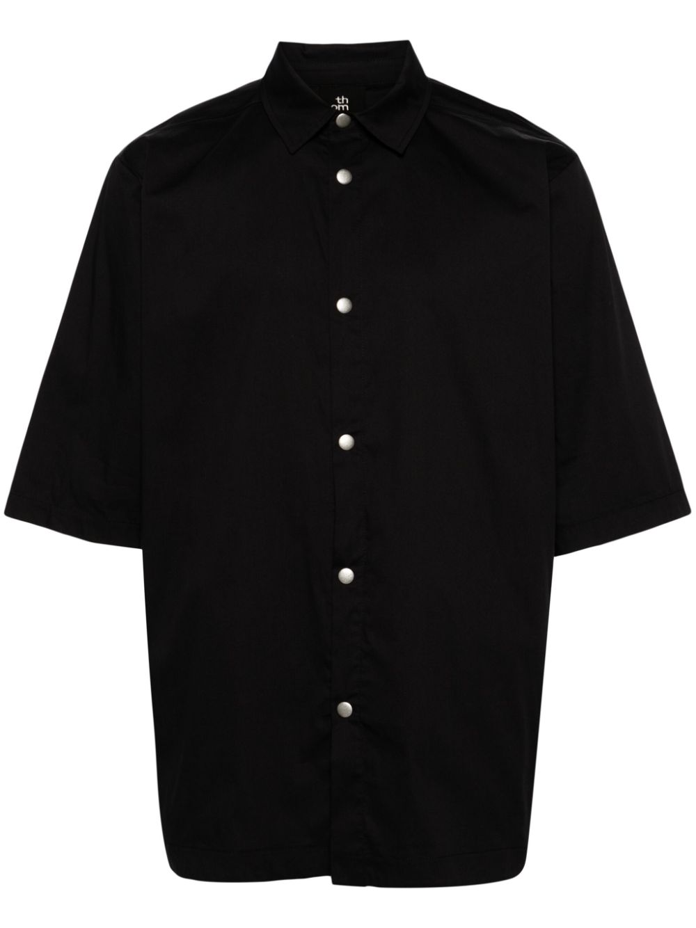 Short-sleeve poplin shirt - Black