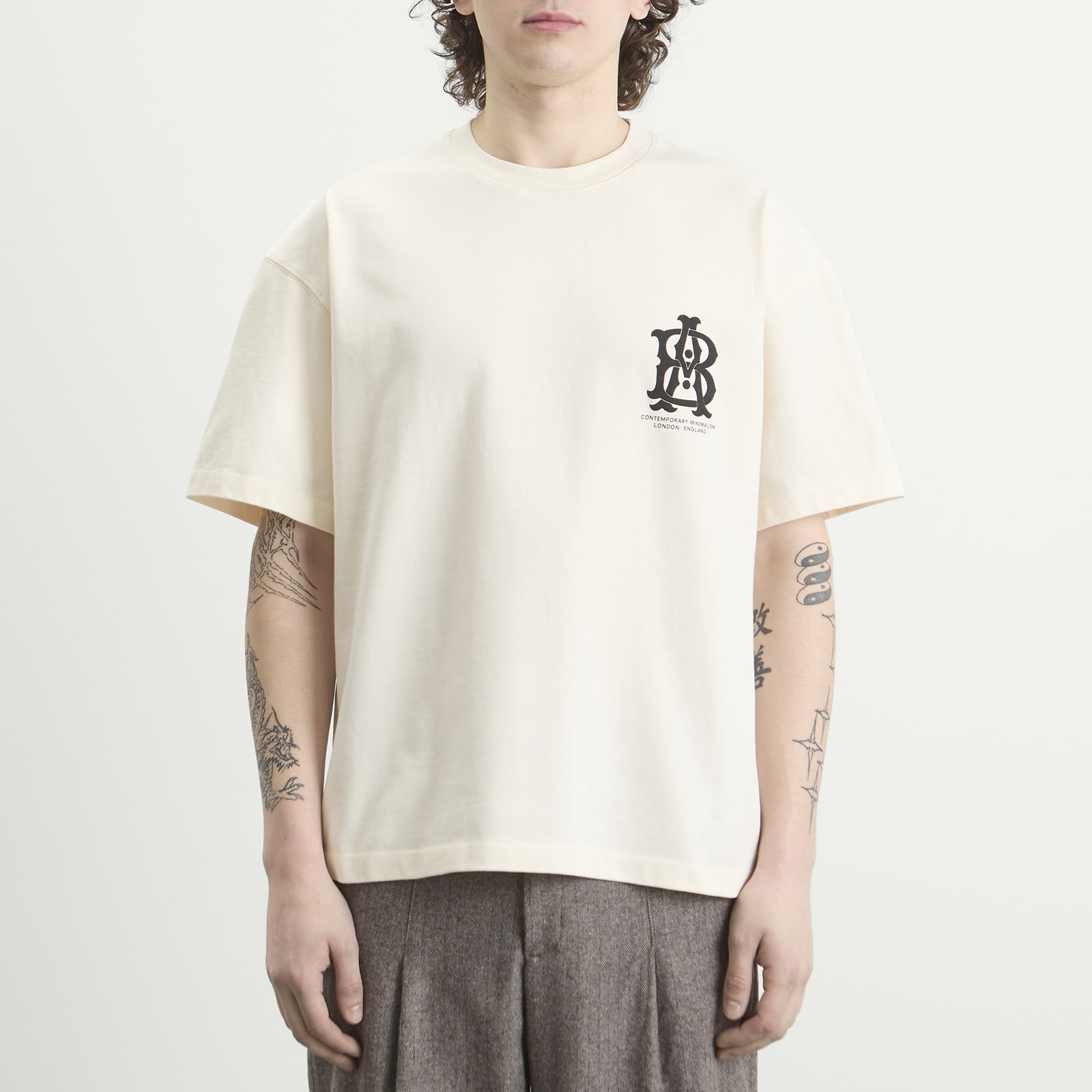 Men's Disc T-Shirt in Oat