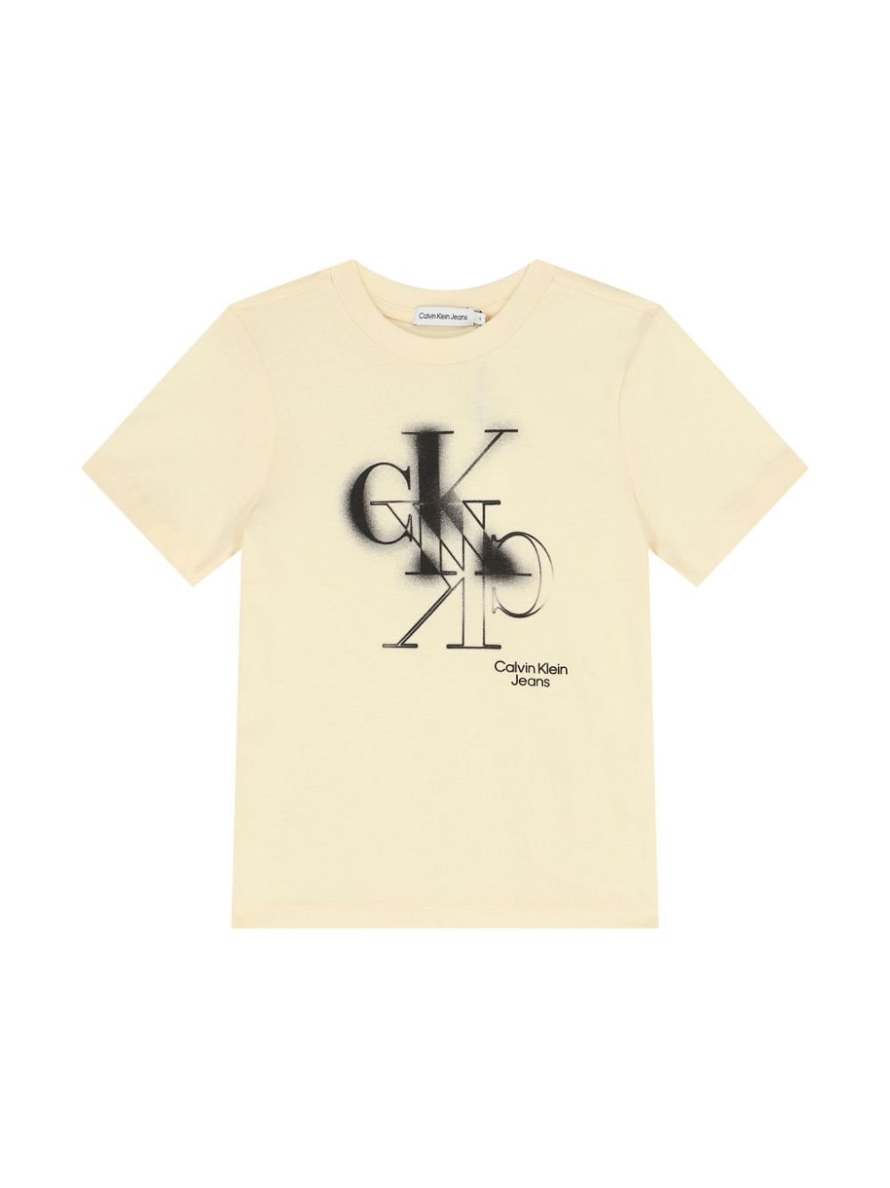 Logo-print cotton T-shirt - Yellow