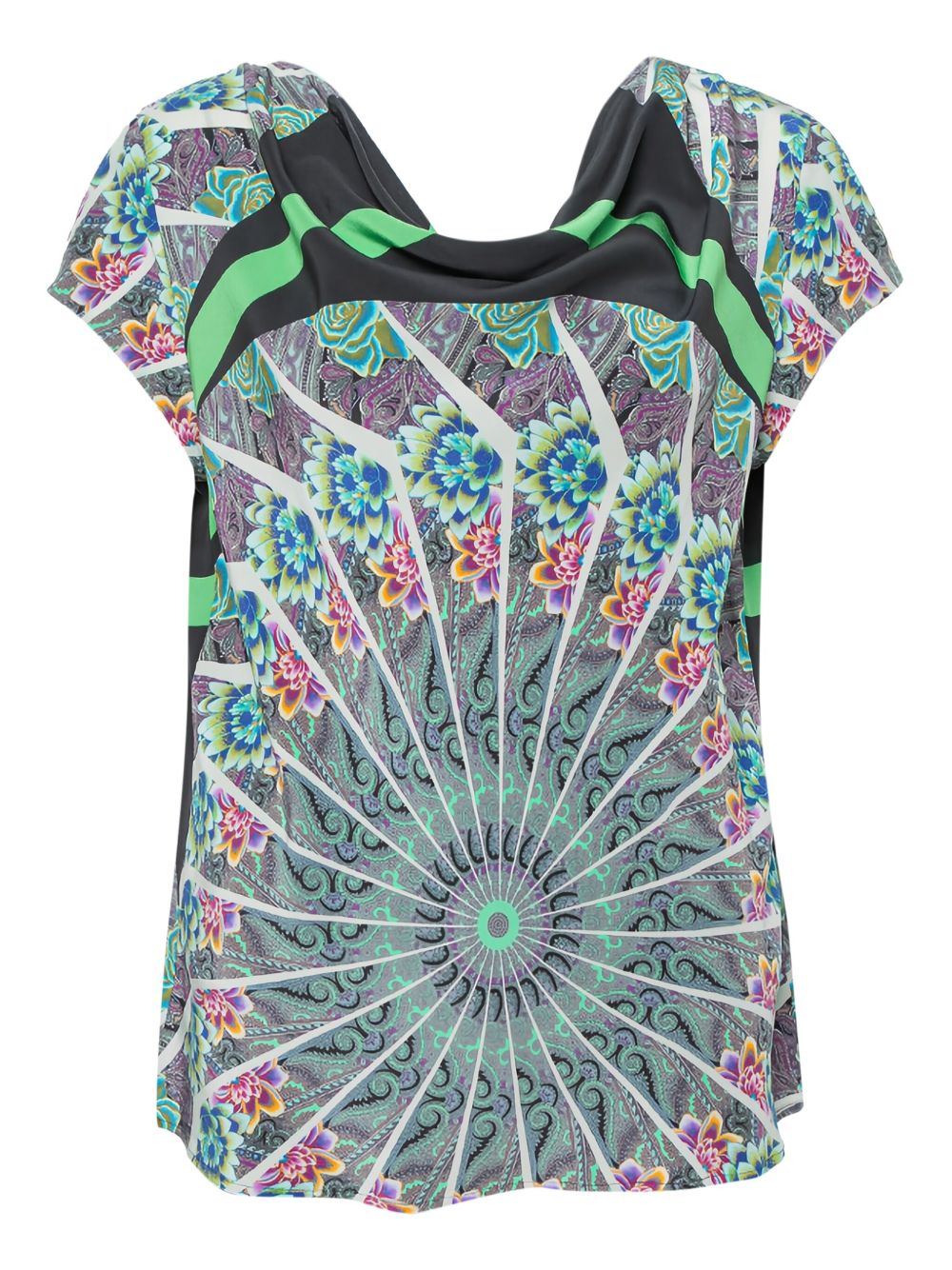 Paisley floral t-shirt - Green