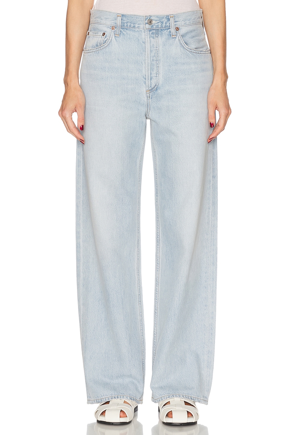 AGOLDE Low Slung Baggy Jeans in Spark - Blue. 30 also , 32