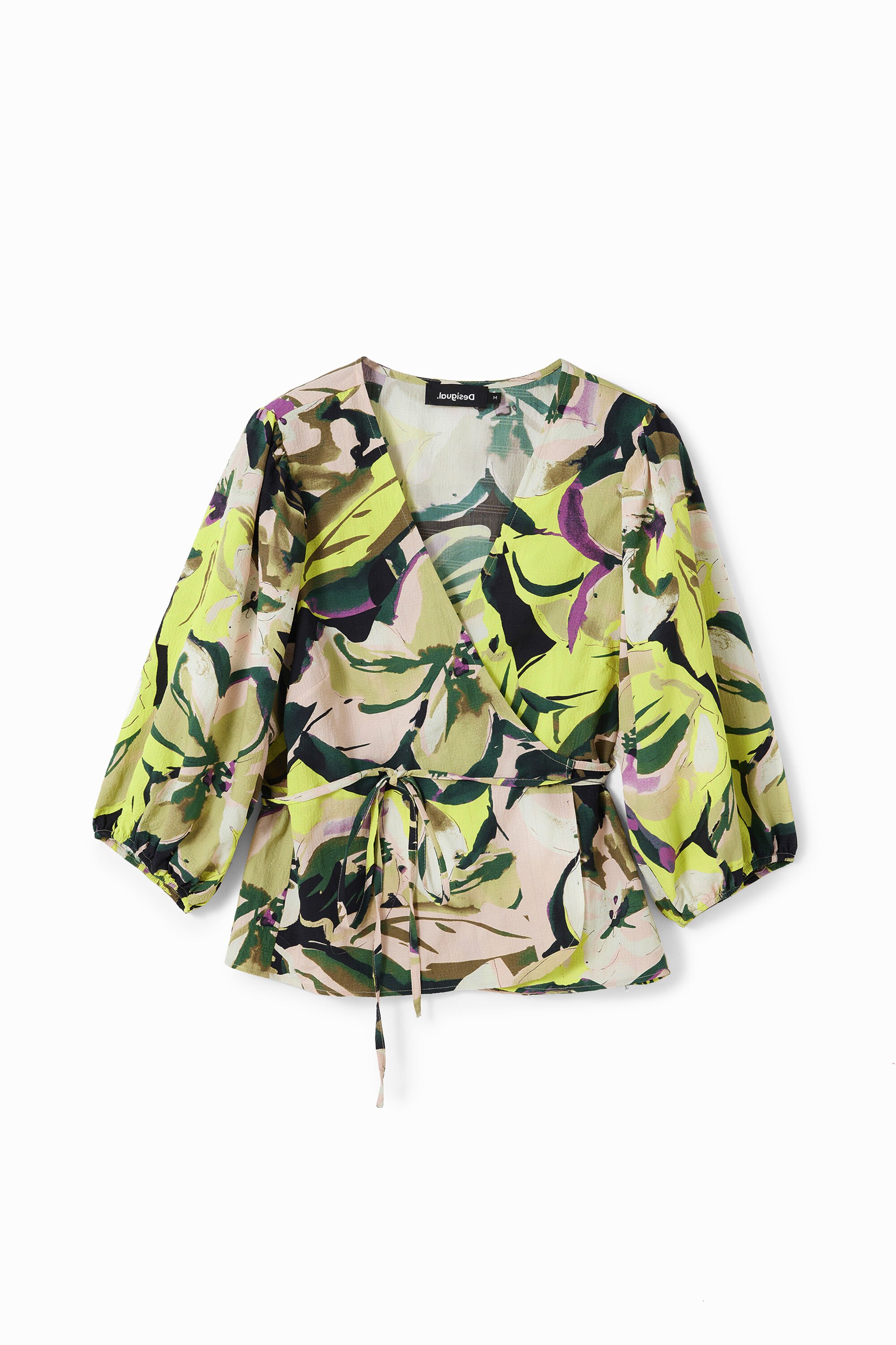 Floral wrap blouse