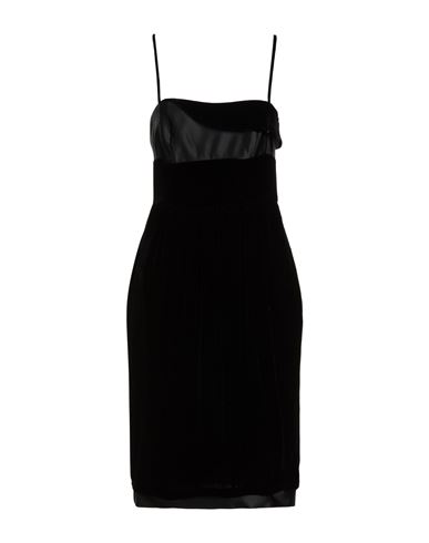 Woman Midi dress Black Size 8 Viscose, Silk