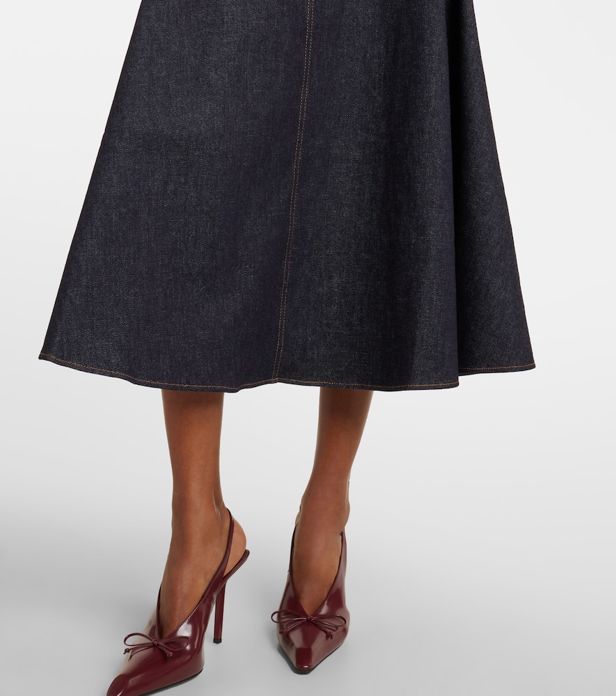Triangle De-Nîmes denim midi skirt