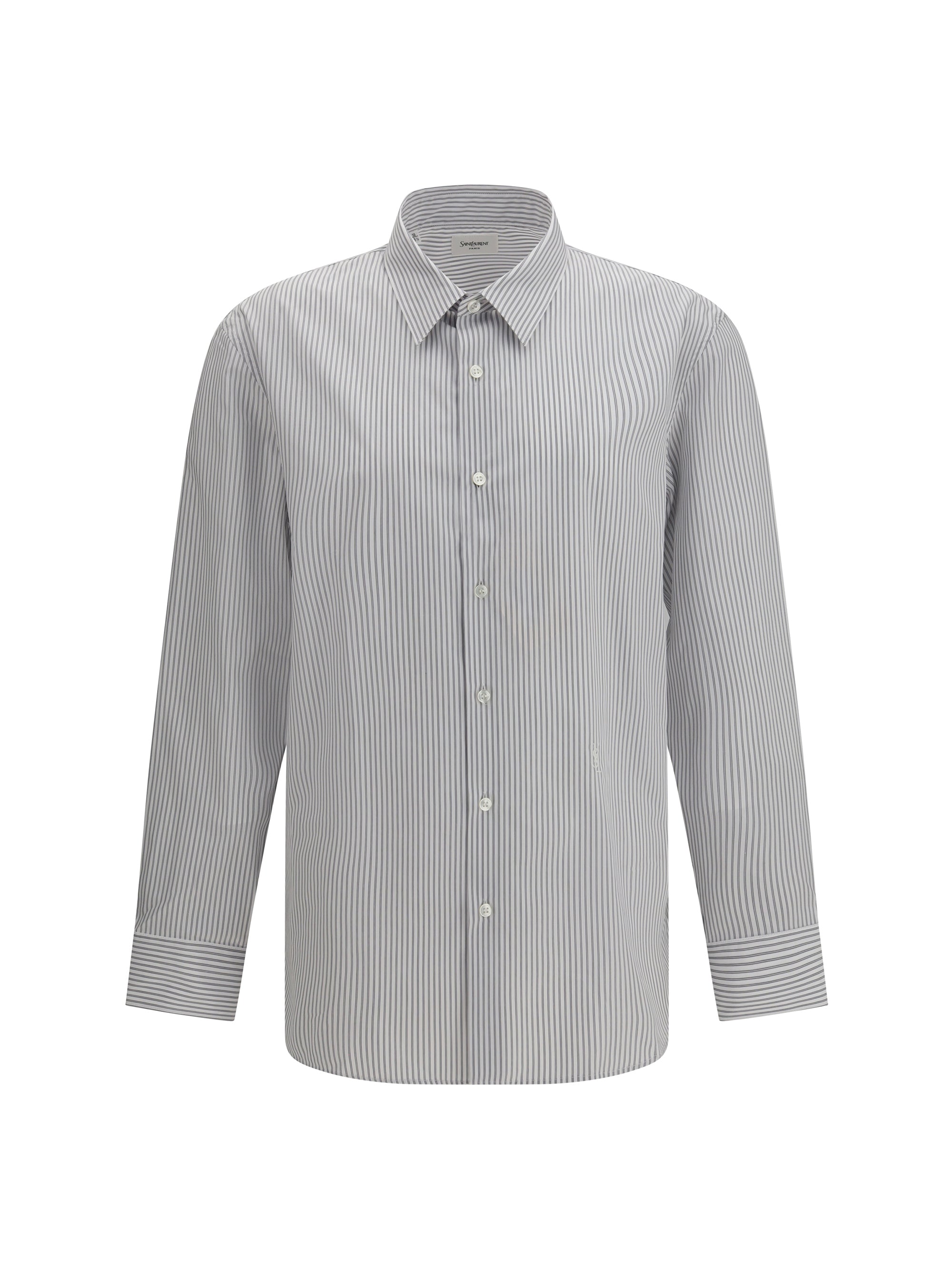 Striped Cotton Shirt — Beige