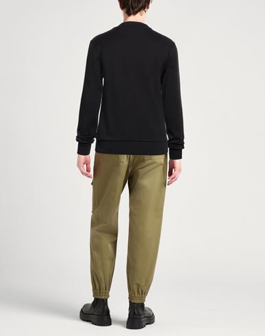 Man Sweatshirt Black Size 40 Cotton