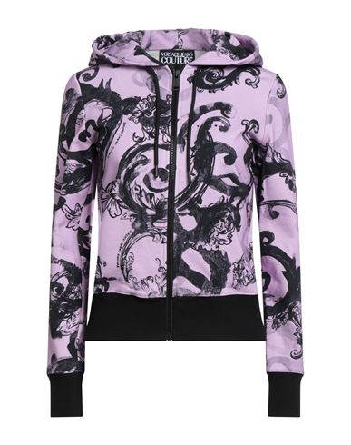 Woman Sweatshirt Lilac Size M Cotton, Elastane