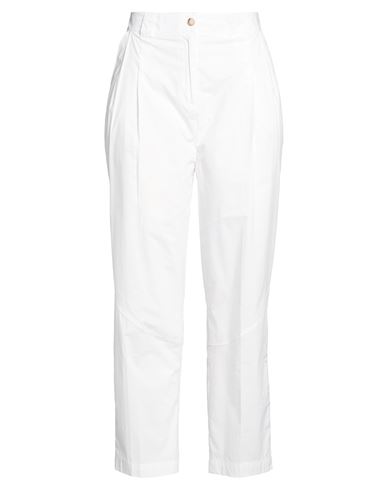 Woman Pants White Size L Cotton