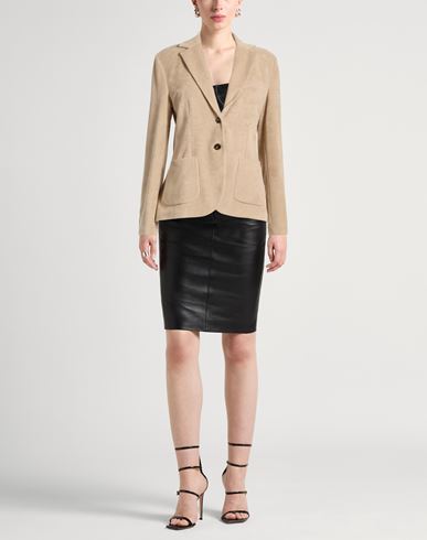 Woman Blazer Beige Size 10 Cotton, Polyester