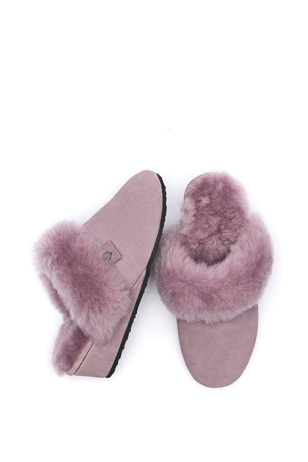 Moshulu 'charella' Sheepskin Wedge Slippers In Mauve
