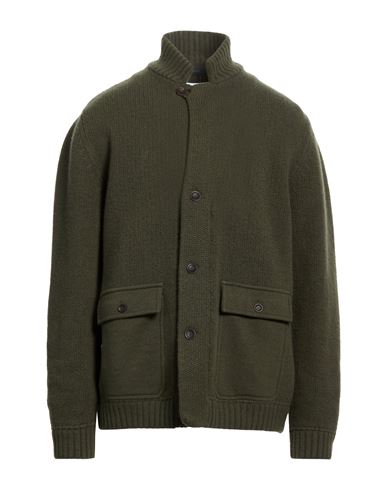 Man Cardigan Military green Size 44 Virgin Wool