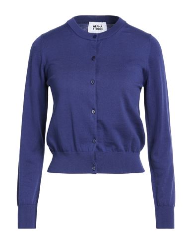 Woman Cardigan Navy Size 10 Cotton