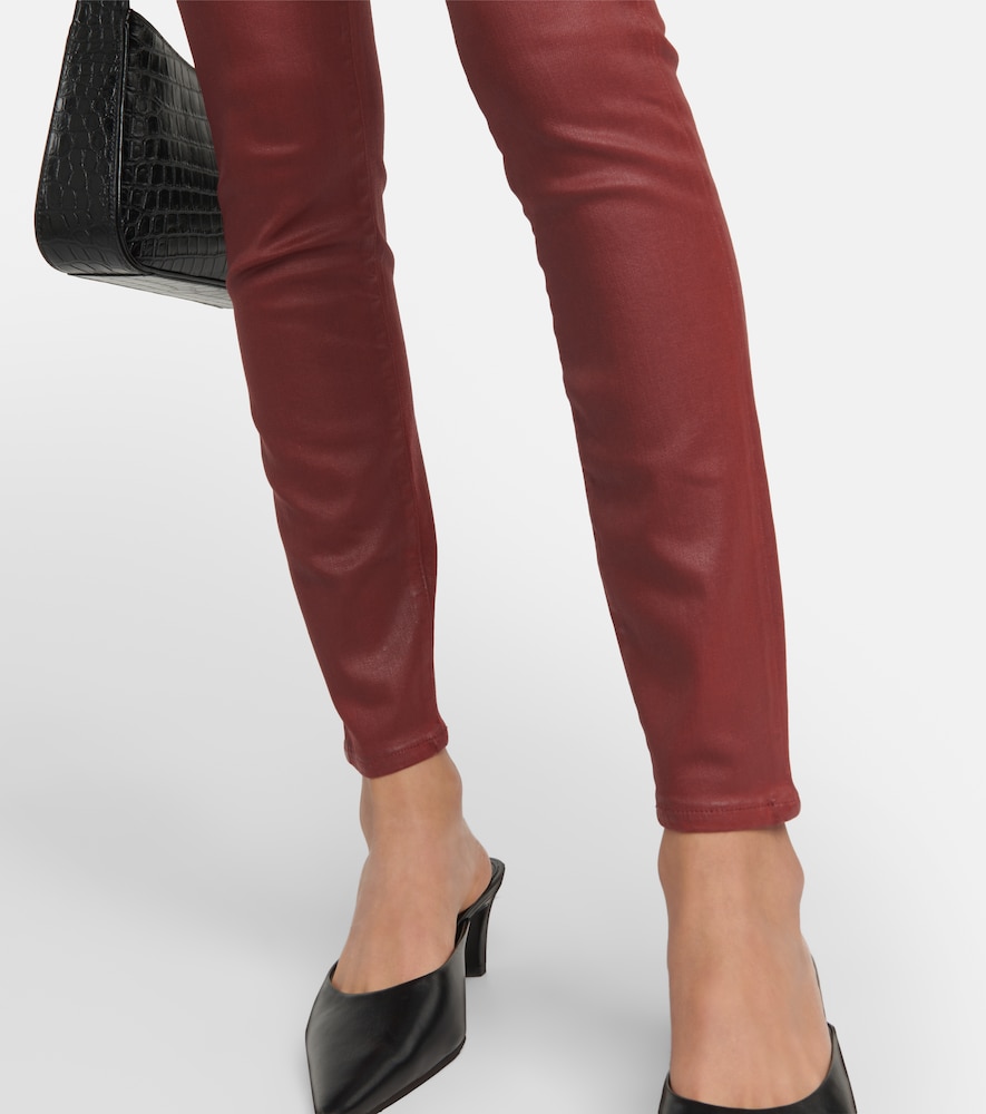7 For All Mankind High-rise cotton-blend skinny jeans
