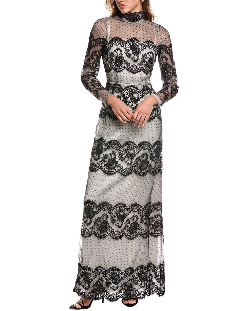 Lace Silk-Blend Maxi Dress