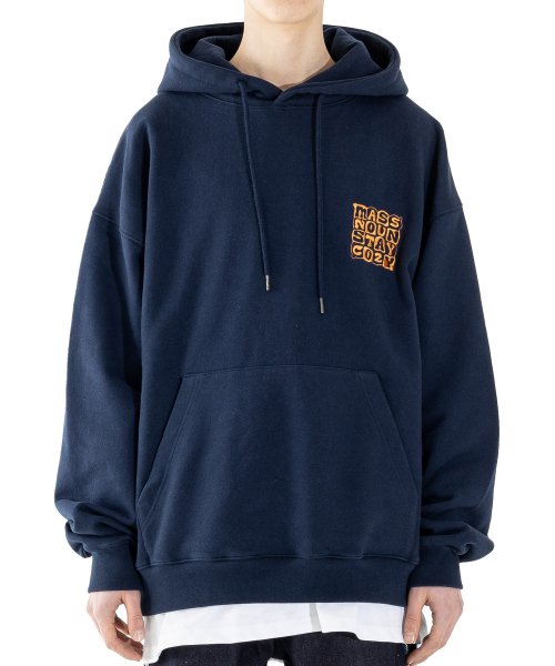 Cushion Logo Heavy Overfit Hooded T-Shirt MSHHD001-NV