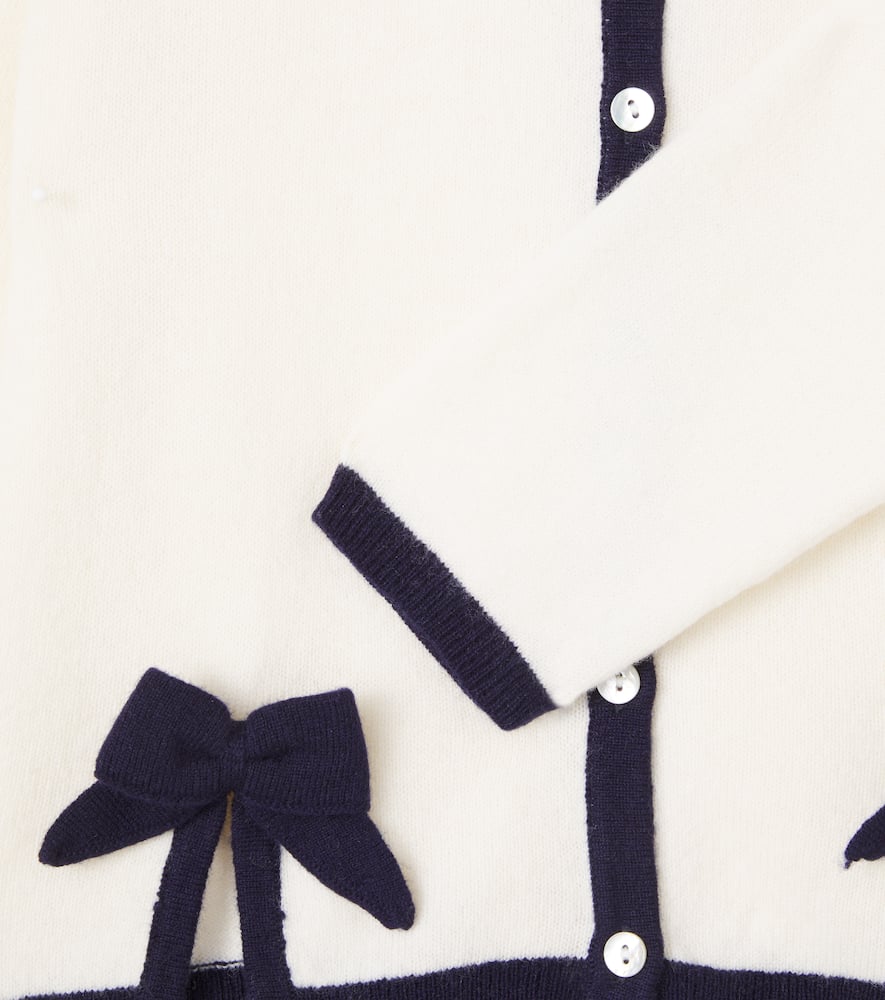Konges Sløjd Alette bow-detail wool cardigan
