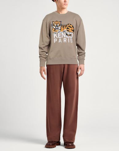 Man Sweatshirt Taupe Size S Cotton, Elastane, Lyocell