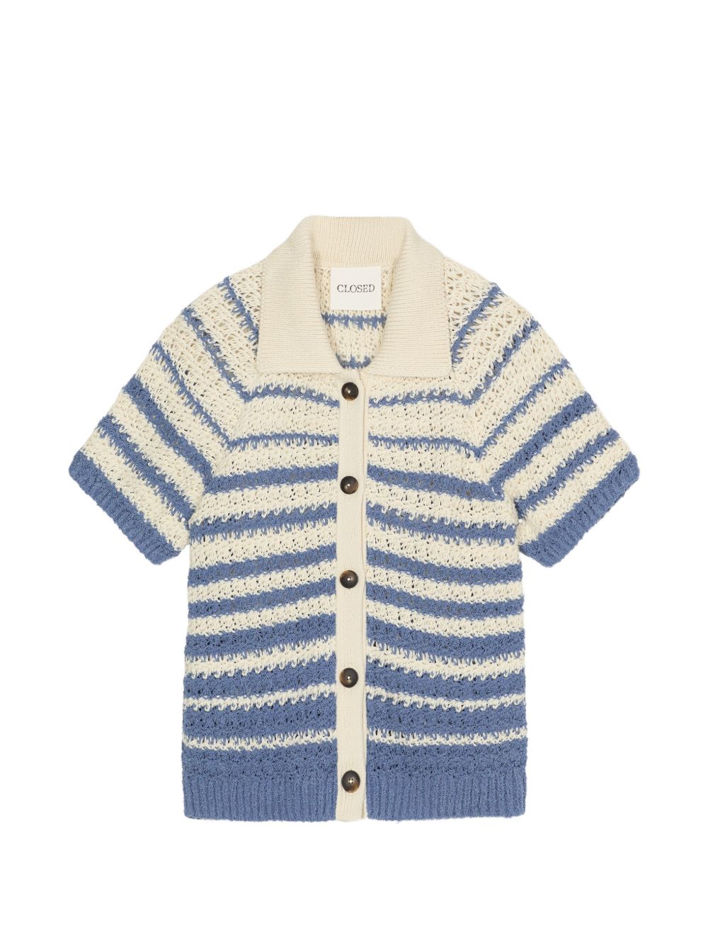 Striped cotton cardigan
