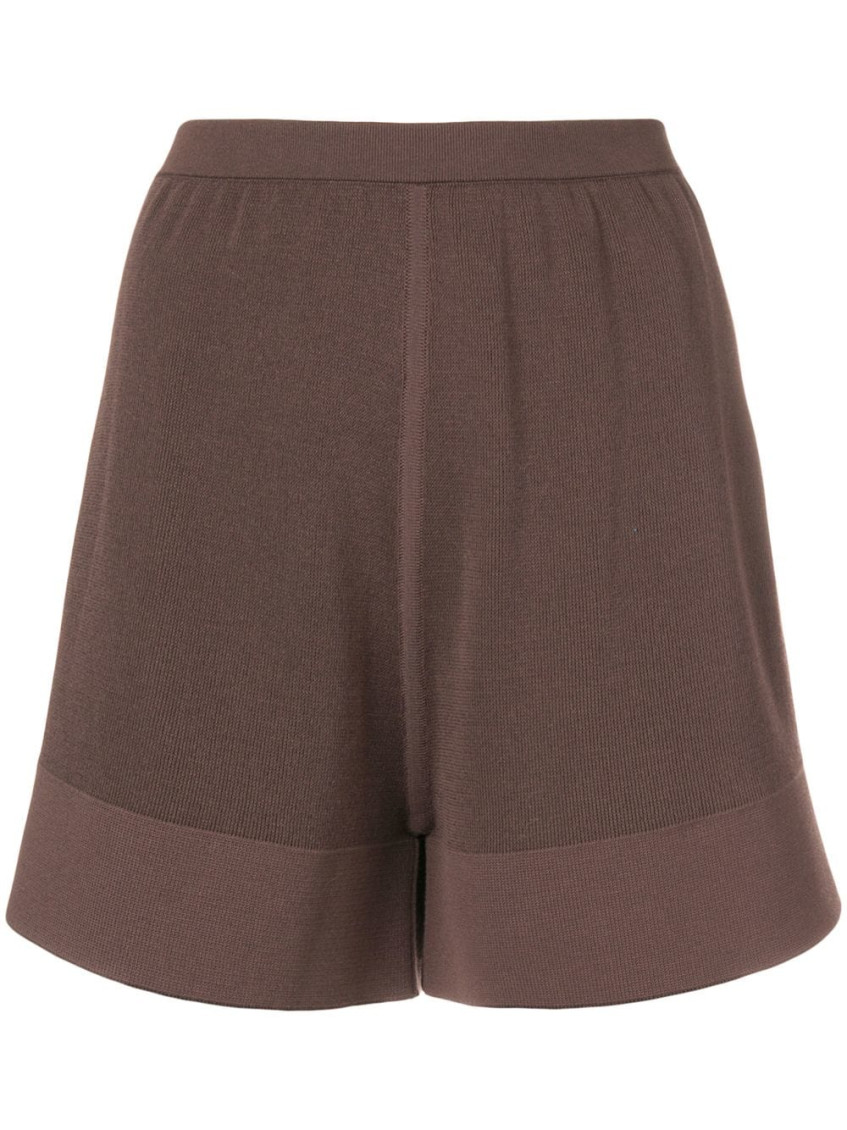 Brown Knitted Shorts
