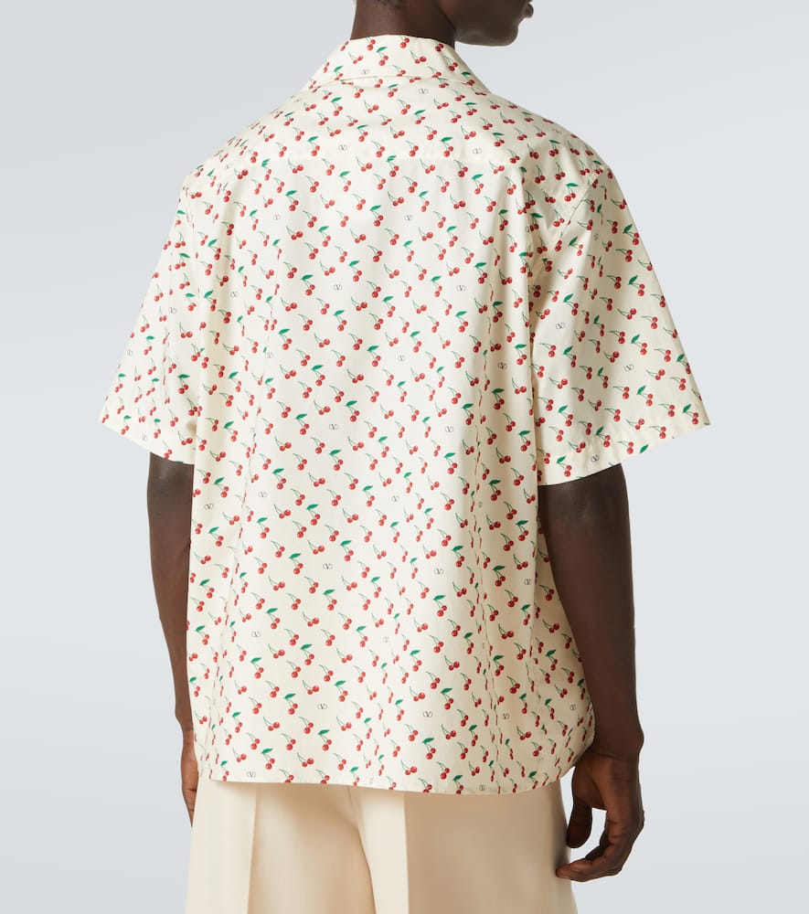 Cherryfic cotton poplin bowling shirt