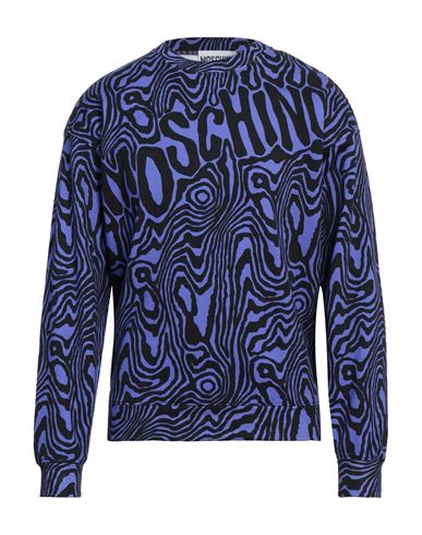 Moschino Man Sweatshirt Purple Size 36 Cotton