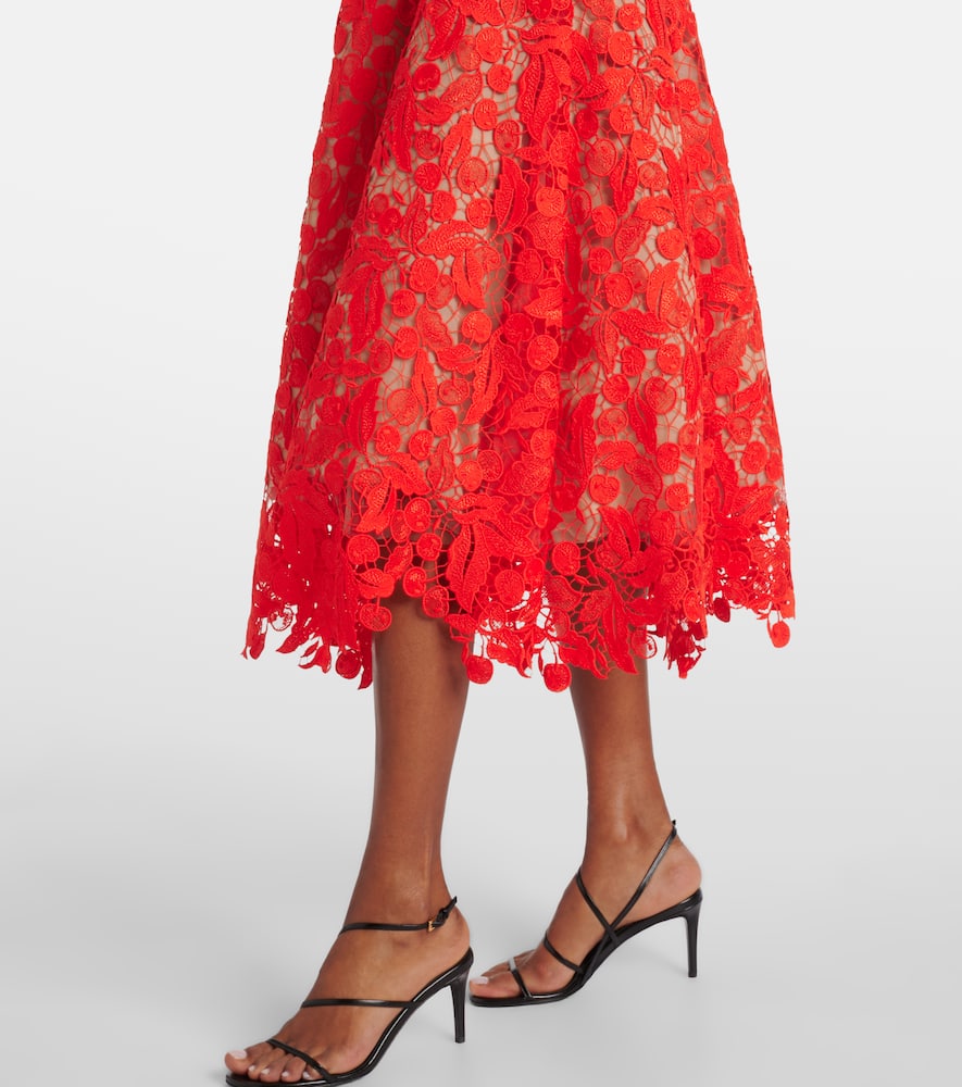 Guipure lace cocktail dress