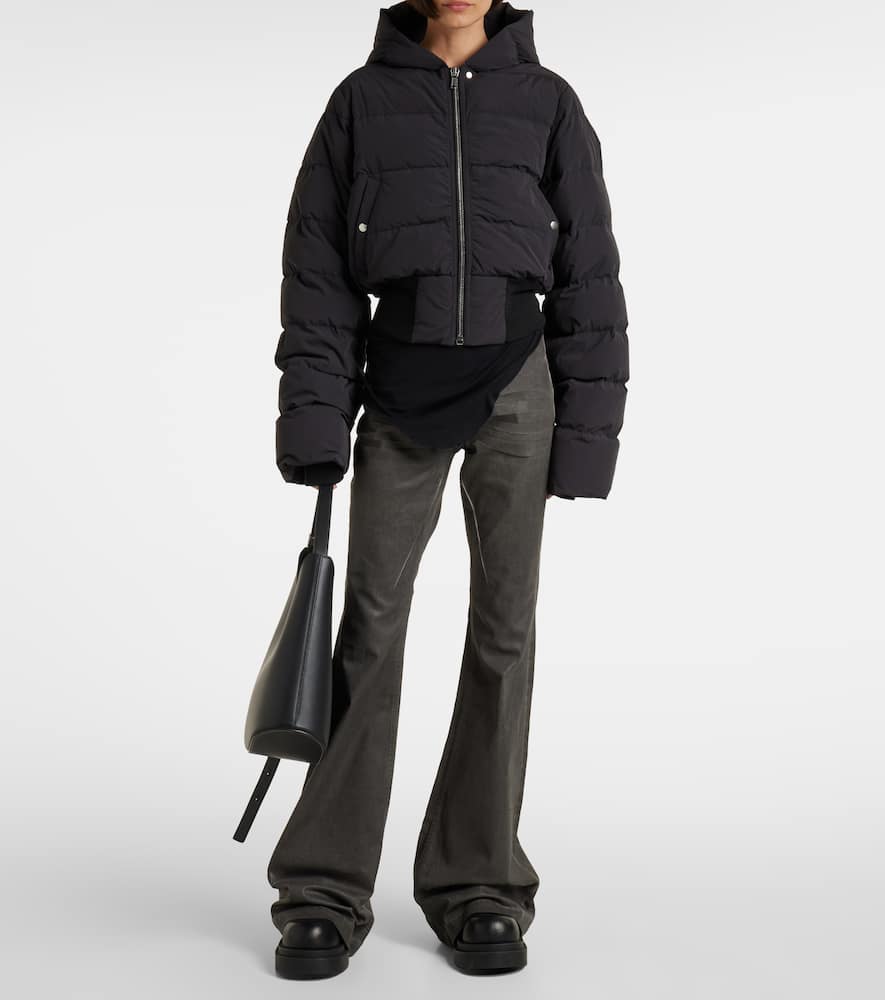 Hooded down jacket