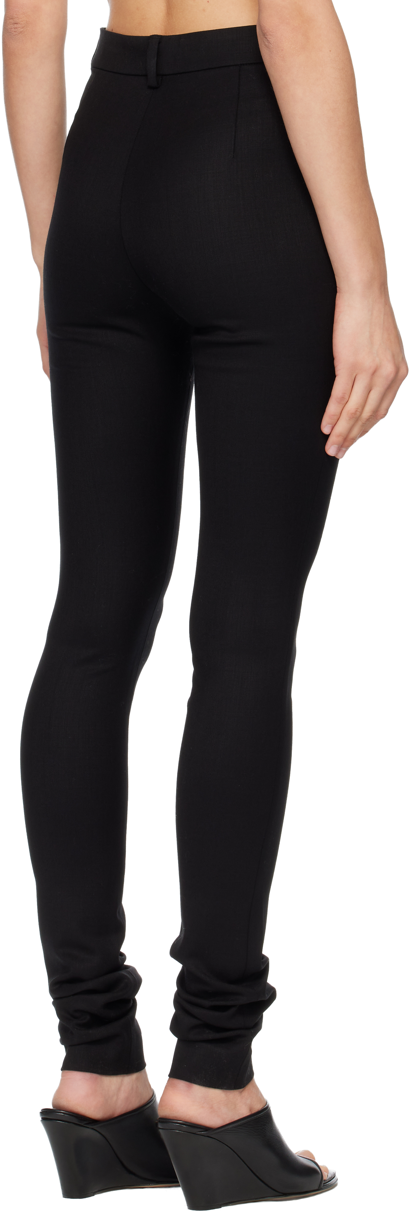 Black Wool Leggings