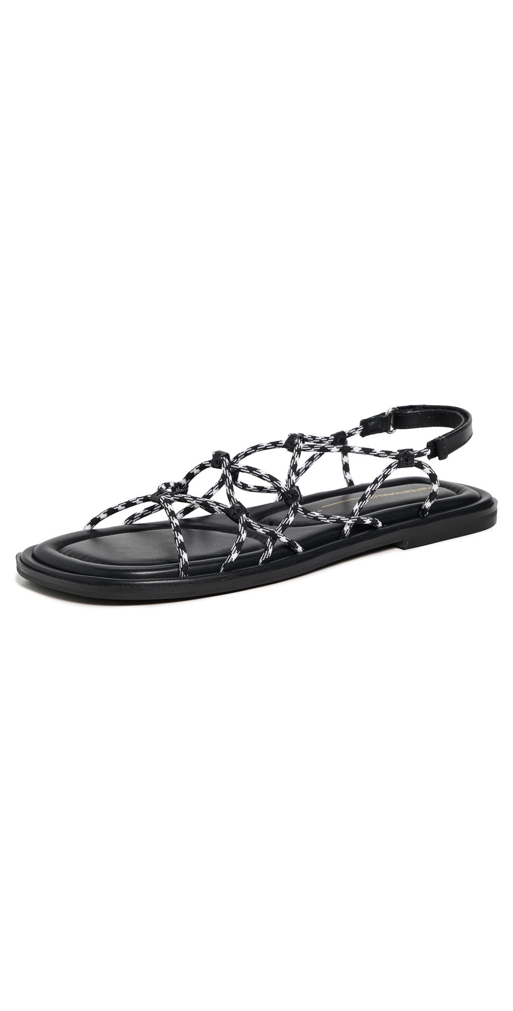 Intentionally Blank Lychee Sandals Black White