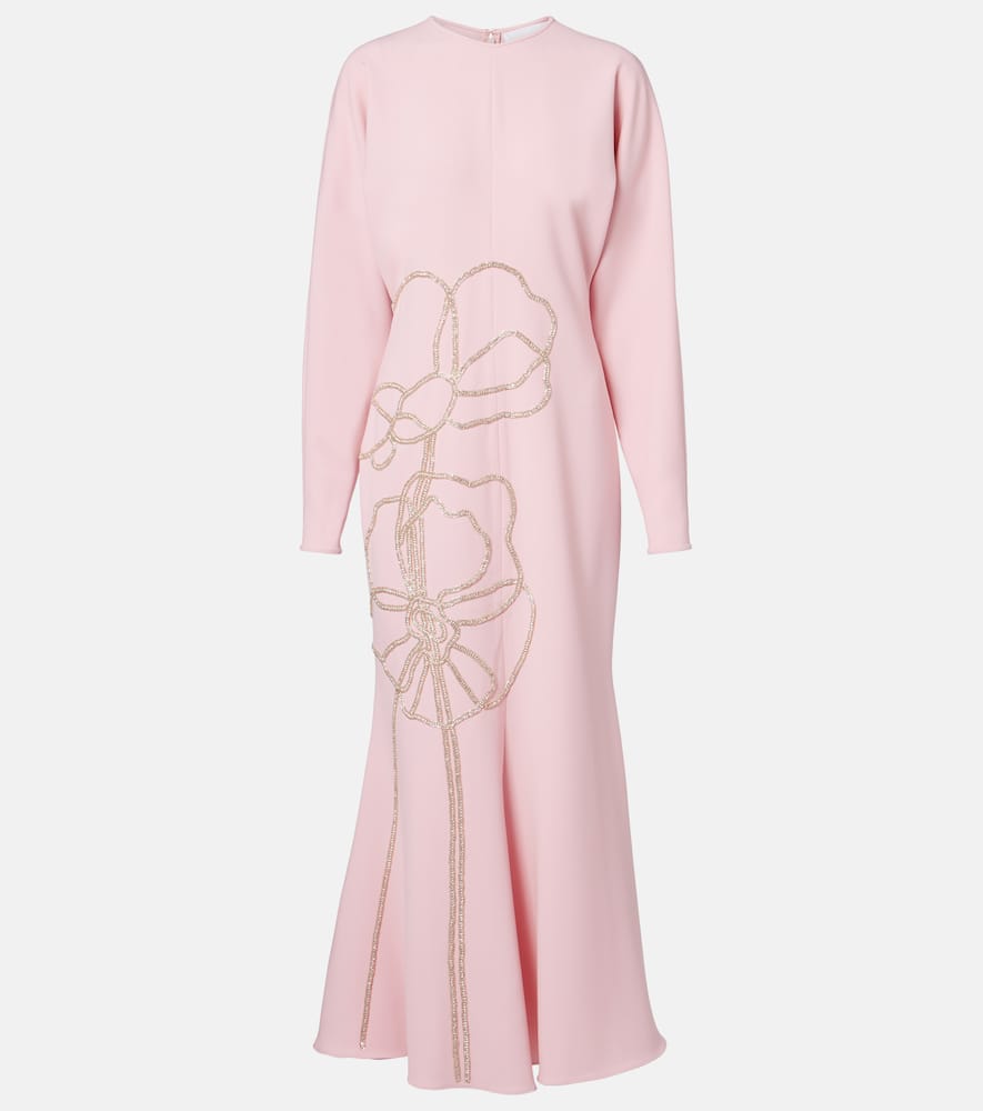 Avenna embellished crêpe midi dress