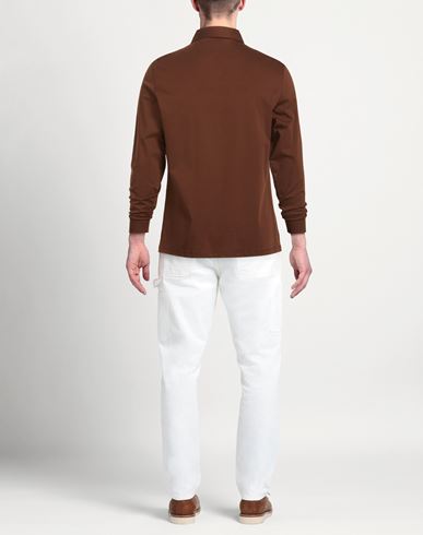 Man Polo shirt Chocolate brown Size 44 Cotton