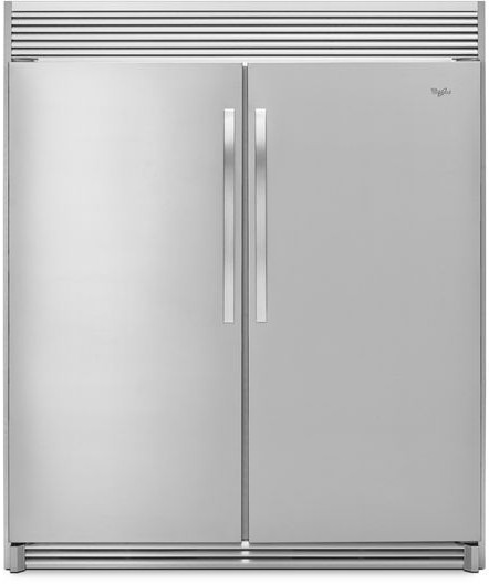 Whirlpool Sidekicks Side-by-Side Column Set with 30" Refrigerator and 30" Freezer in Stainless Steel WHREFR